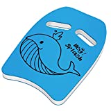 HeySplash Swim Kickboard for Kids, Swimming Training Kickboard, Cute Pattern Swim Training Aid for Children, Pool Exercise Equipments for Beginning Swimmers Safety Swim Board Auxiliary - Dolphin Blue