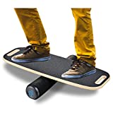 BONA Balance Board Trainer for Fun, Challenging Fitness and Sports Training, Comes with 29.1" X 10.8" Non-Slip Deck, 3.9" Roller