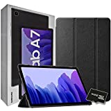 2020 Samsung Galaxy Tab A7 10.4” Inch 64 GB Wi-Fi Android 10 Touchscreen International Tablet (Gray) Bundle – Slim Trifold Hard Shell Case and 64GB Micro SD Card